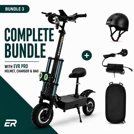 EVR Pro 3.0 Off-Road Electric Scooter - 50 MPH - Dual 1600W Motors - 35 Mile Range