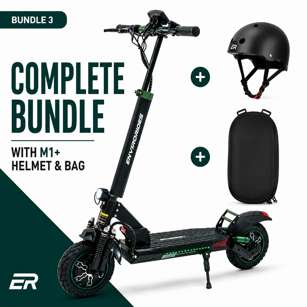 M1+ Electric Scooter - 30 MPH - Dual 1000W Motors