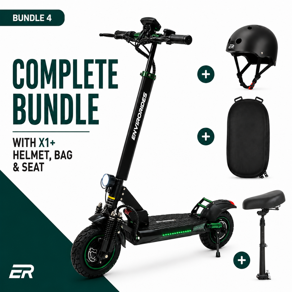 M1+ Electric Scooter - 30 MPH - Dual 1000W Motors